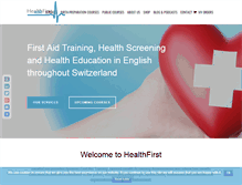Tablet Screenshot of healthfirst.ch